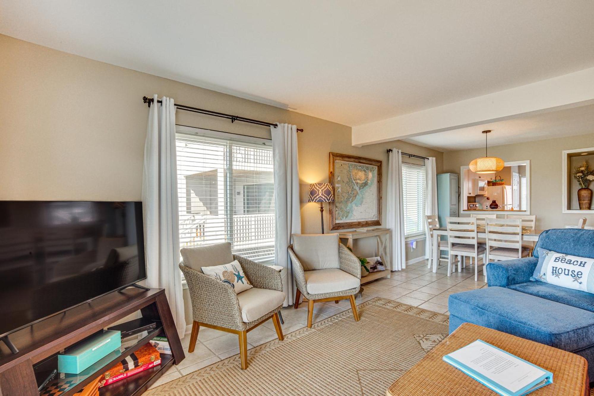 Harbor Island Condo With Deck - Steps To Beach! Oceanmarsh Subdivision Екстериор снимка
